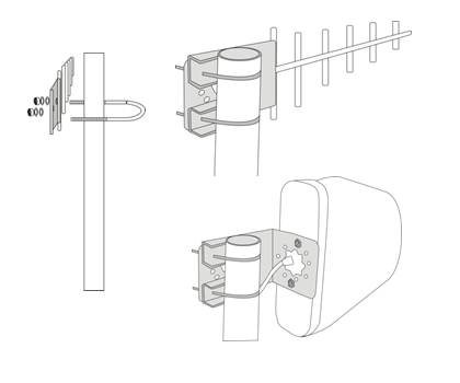 Comment fixer l'antenne directive Yagi extérieure