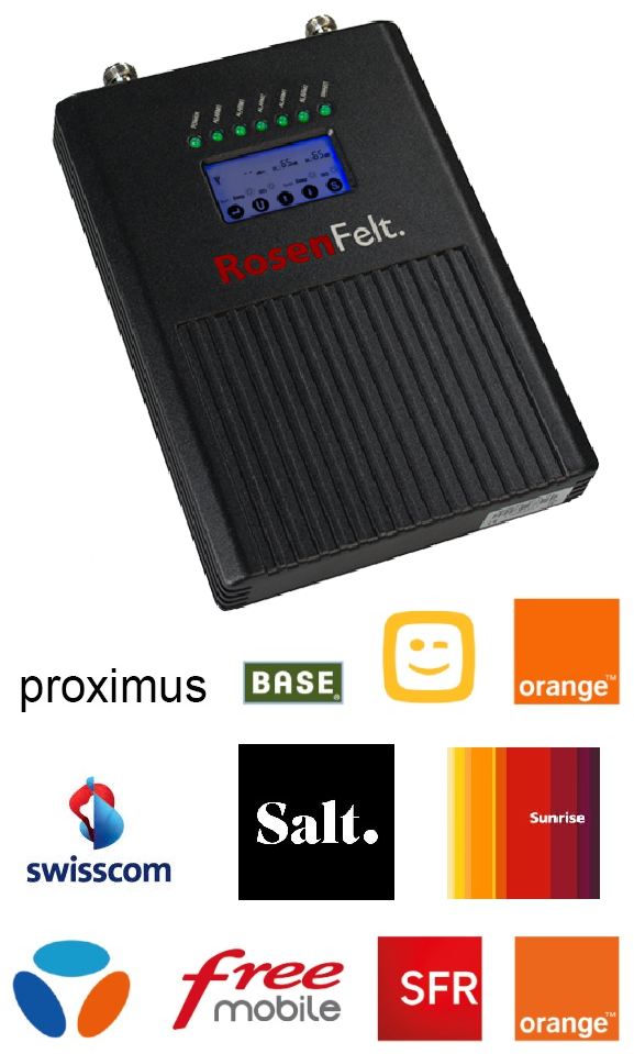 amplificateur pentabande compatible tous opérateurs voix + 3G + 4G